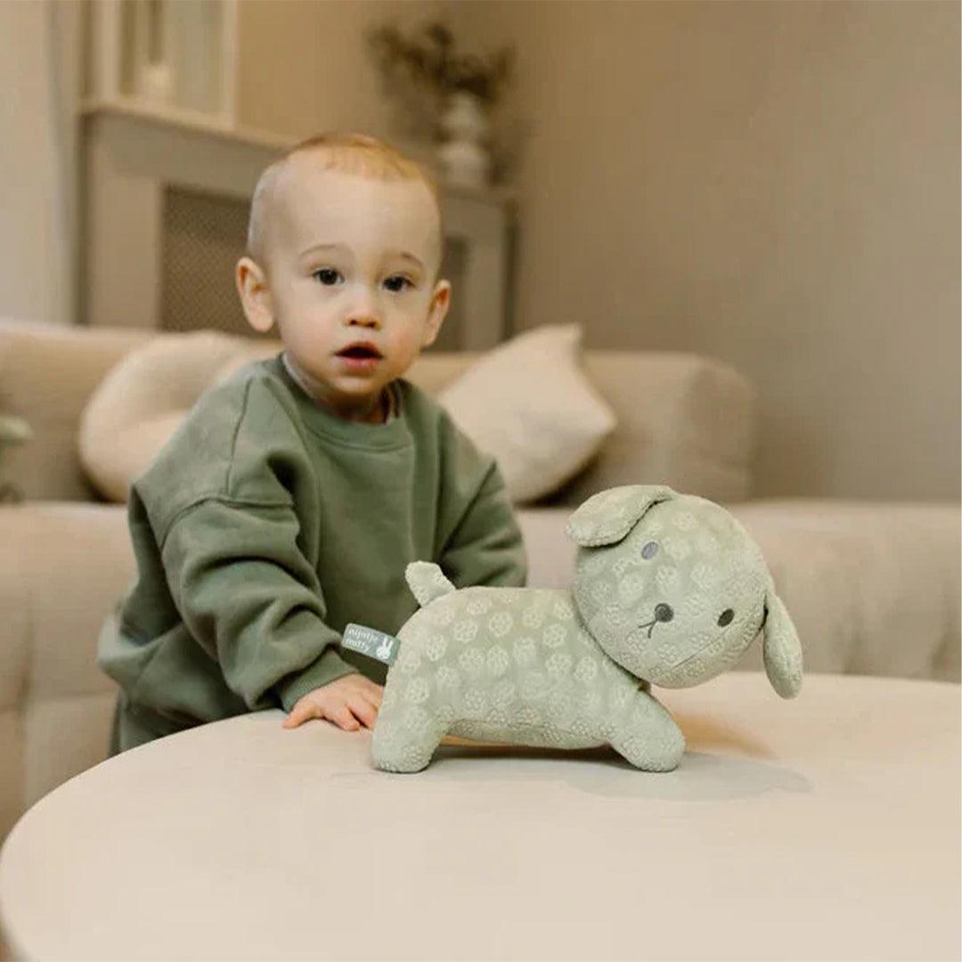 Lying Rabbit 25 cm - Green Flowers