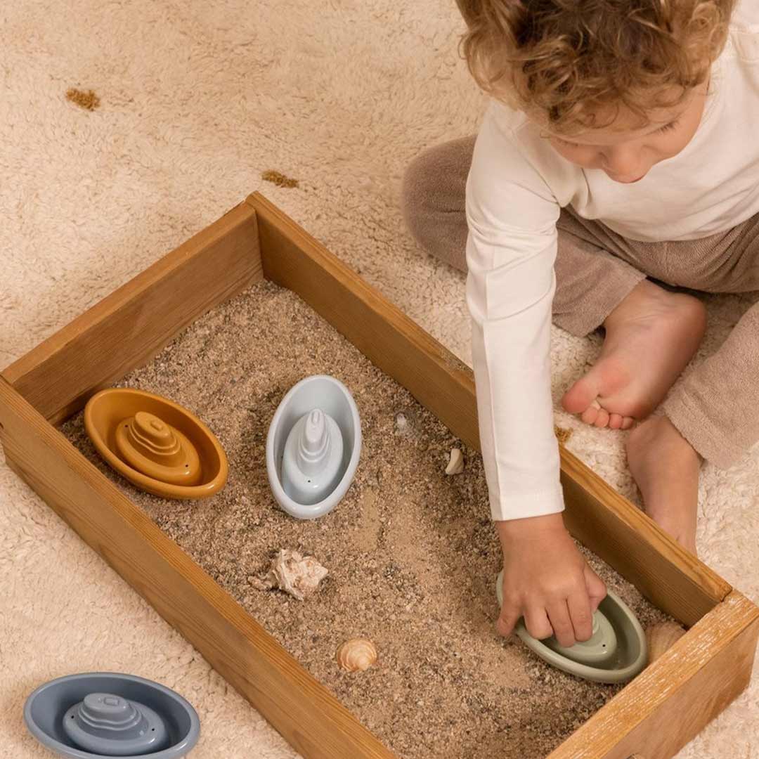 Stackable Bath Boats - Blue