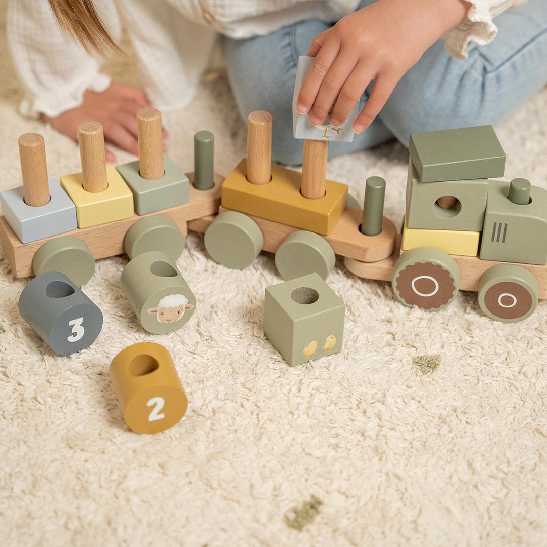 Little Dutch Stacking Train - Little Farm - Tractor
