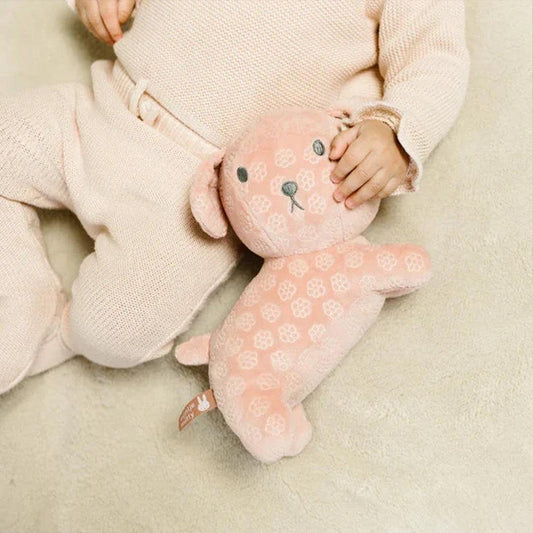 Lying Rabbit 25 cm - Pink Flowers