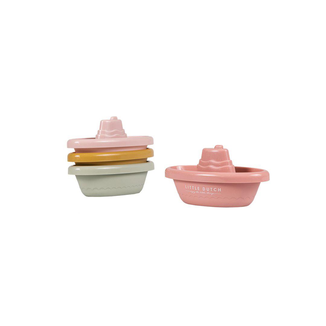 Stackable Bath Boats - Pink
