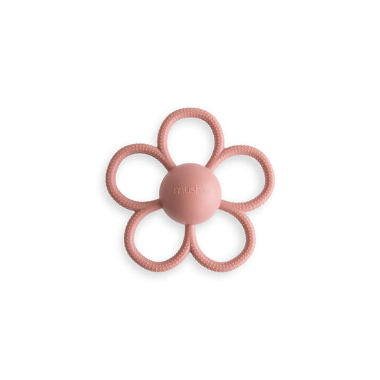 Flower Rattle Teether - Rose